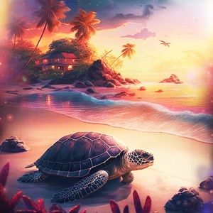 Turtle by the shore 20 oz tumbler